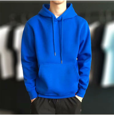 Autumn And Winter New Pullover Sweater Men&#039;s Sports Top Solid Color Hooded Sweater Casual Hoodie Coat