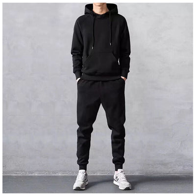 Autumn And Winter New Pullover Sweater Men&#039;s Sports Top Solid Color Hooded Sweater Casual Hoodie Coat