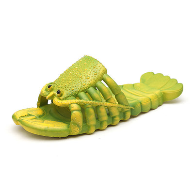 Summer Men And Women Couple Sandals And Slippers Parent-child Children Cartoon Lobster Slippers Funny Crayfish Beach Slippers