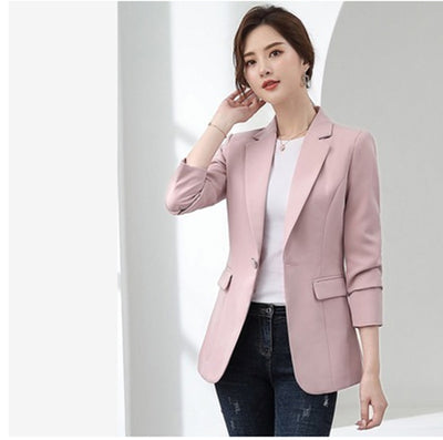 Small Suit Jacket Female 2022 Spring And Autumn New Korean Version Slim Fashion Temperament Ladies Suit Jacket Top