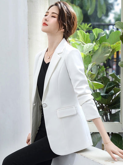 Small Suit Jacket Female 2022 Spring And Autumn New Korean Version Slim Fashion Temperament Ladies Suit Jacket Top