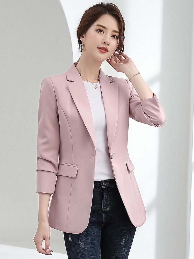 Small Suit Jacket Female 2022 Spring And Autumn New Korean Version Slim Fashion Temperament Ladies Suit Jacket Top