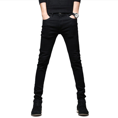 Men&#039;s Jeans Summer Men&#039;s Black Trend Casual Stretch Summer Thin Section Pencil Pants Trousers