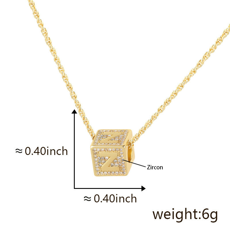 Fashion 26 English Letter Necklace Pendant