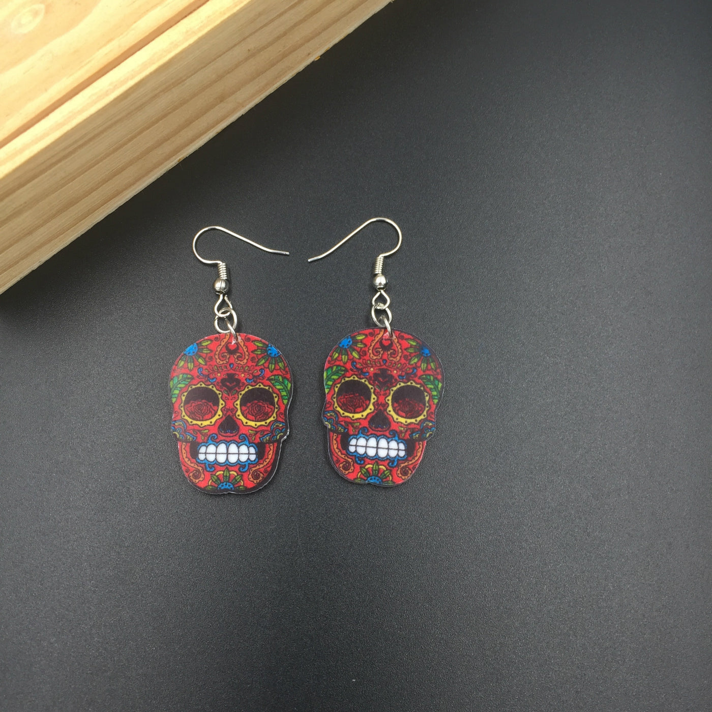 Halloween skull earrings