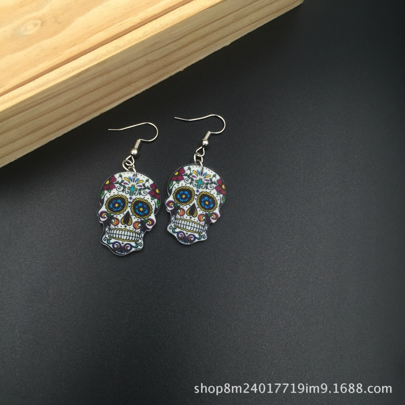 Halloween skull earrings