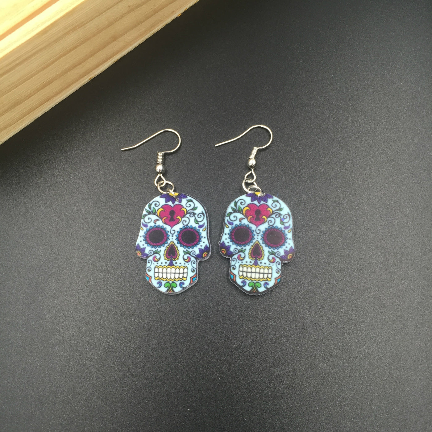 Halloween skull earrings