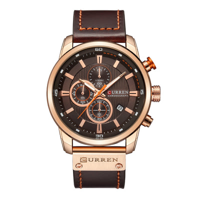 CURREN 8291 Casual Style Multi Function Quartz Watch Date Display Men Wrist Watch