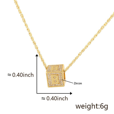 Fashion 26 English Letter Necklace Pendant