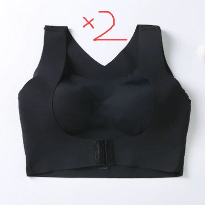 Summer Ice Silk Underwear Seamless Breathable Corrective Shape Underwear Beautiful Back No Steel Ring Front Buckle Push-Up Ultra-Thin Underwear