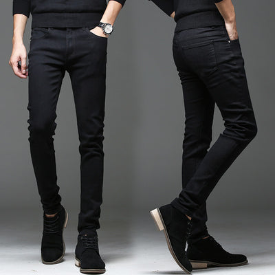 Men&#039;s Jeans Summer Men&#039;s Black Trend Casual Stretch Summer Thin Section Pencil Pants Trousers