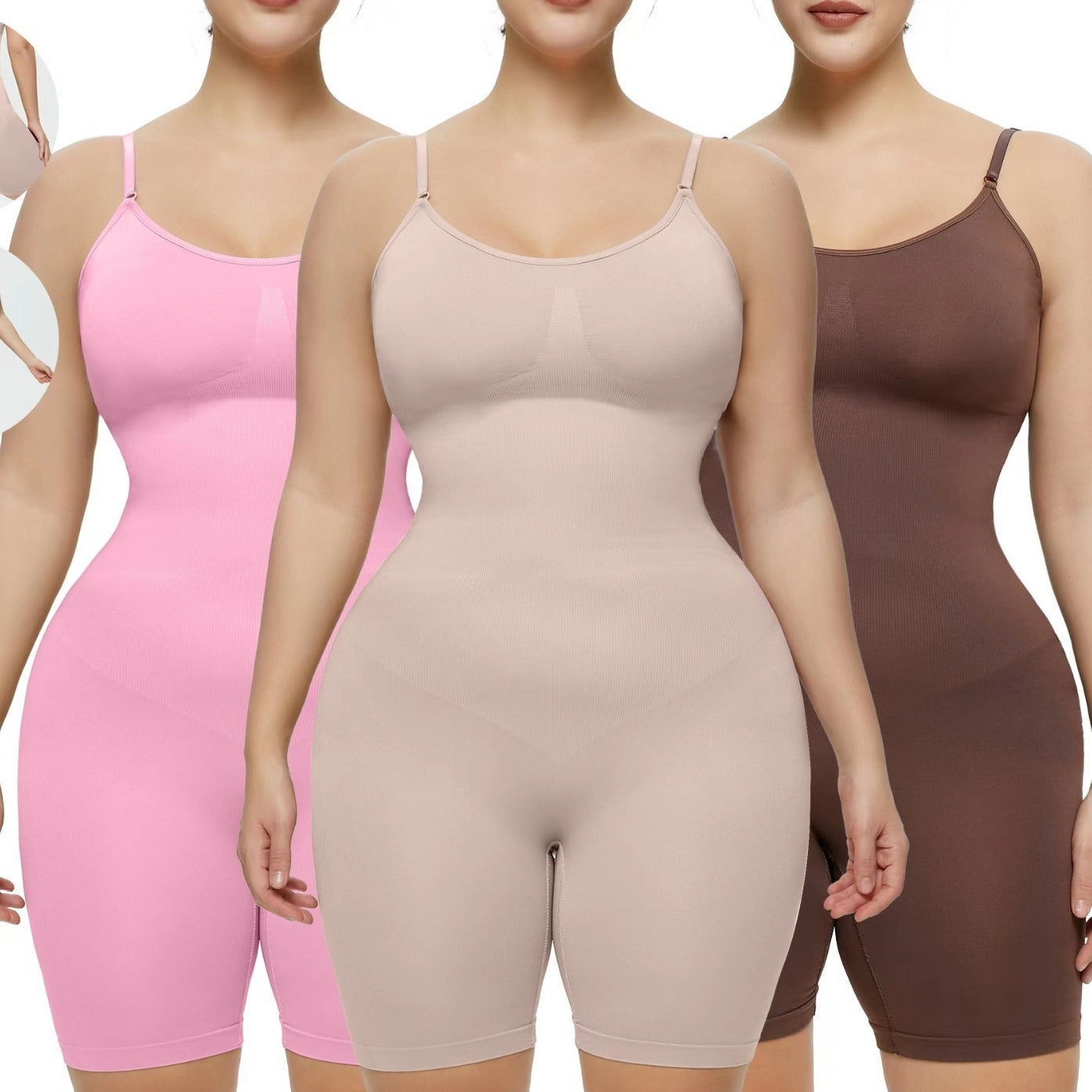 European And American Popular Plus Size Sexy Shapewear Hip Lifting Seamless Square Collar High Elastic Vest Jumpsuit Shaping Jumpsuit