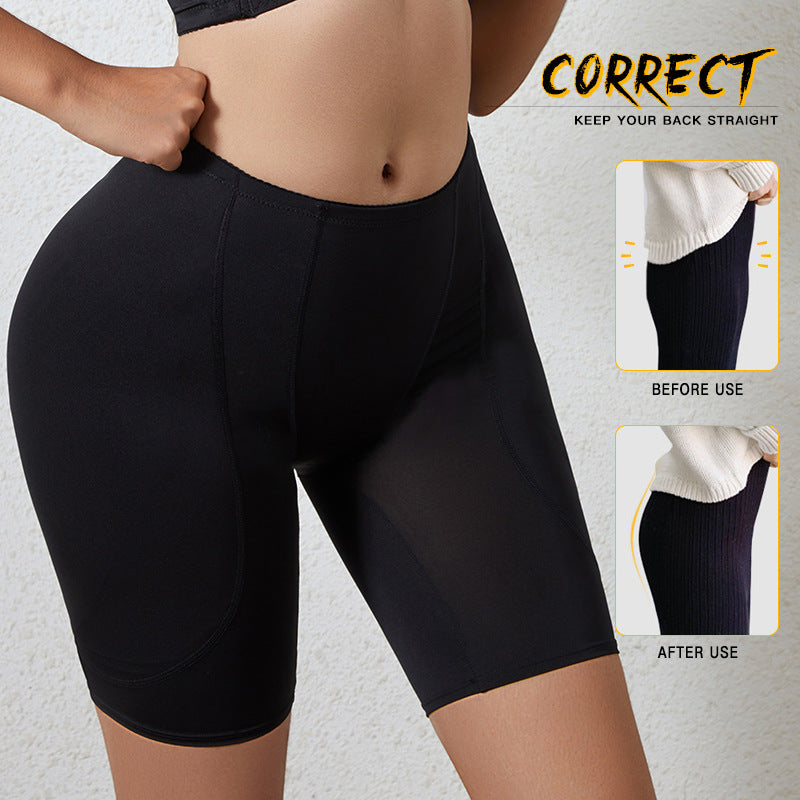 Belly Shaping Pants Women&#039;s Fake Hip Plump Hip Fake Butt Hip Lifting Underwear Plus Size With Hip Pad Postpartum Body Shaping Boxer Shaping Pants