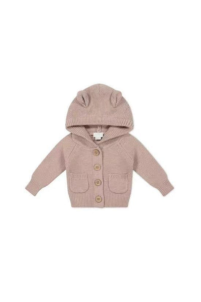 Baby Autumn New Cute Hooded Wool Clothes Solid Color Baby Boys And Girls Thickened Knitted Cardigan Single-breasted Jacket