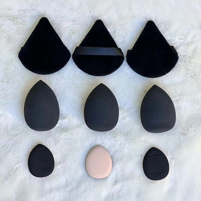 12 PCs Makeup Sponge Suit/dry Use. Wet Use, Loose Powder, Finger, Combination Suit