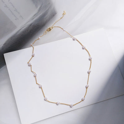 Europe And The United States Cross-border Jewelry New Pearl Neck Chain Fashion Clavicle Chain Choker Neck Jewelry Women