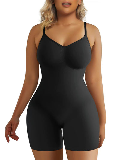 European And American Popular Plus Size Sexy Shapewear Hip Lifting Seamless Square Collar High Elastic Vest Jumpsuit Shaping Jumpsuit