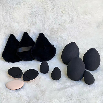 12 PCs Makeup Sponge Suit/dry Use. Wet Use, Loose Powder, Finger, Combination Suit