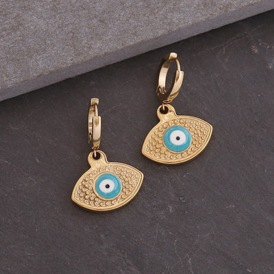 Titanium steel eye earrings personality punk jewelry