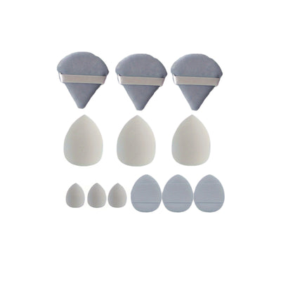 12 PCs Makeup Sponge Suit/dry Use. Wet Use, Loose Powder, Finger, Combination Suit