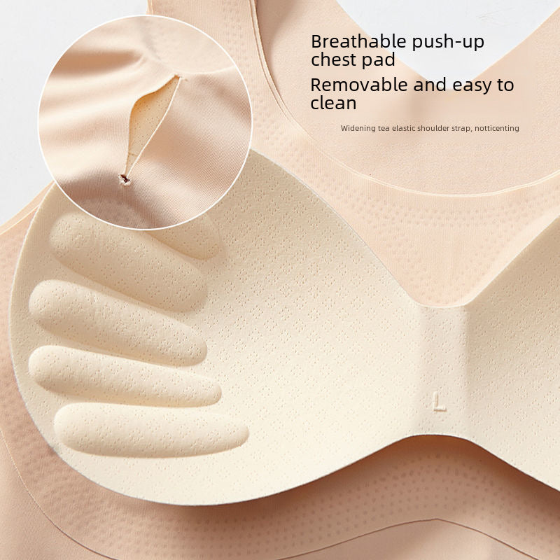 Summer Ice Silk Underwear Seamless Breathable Corrective Shape Underwear Beautiful Back No Steel Ring Front Buckle Push-Up Ultra-Thin Underwear