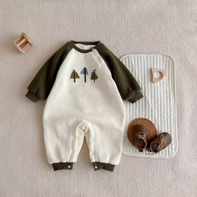 Autumn And Winter Thickened Double-Layer Warm Baby&#039;s Suit Men&#039;s And Women&#039;s Baby&#039;s Cotton Boneless Climbing Suit