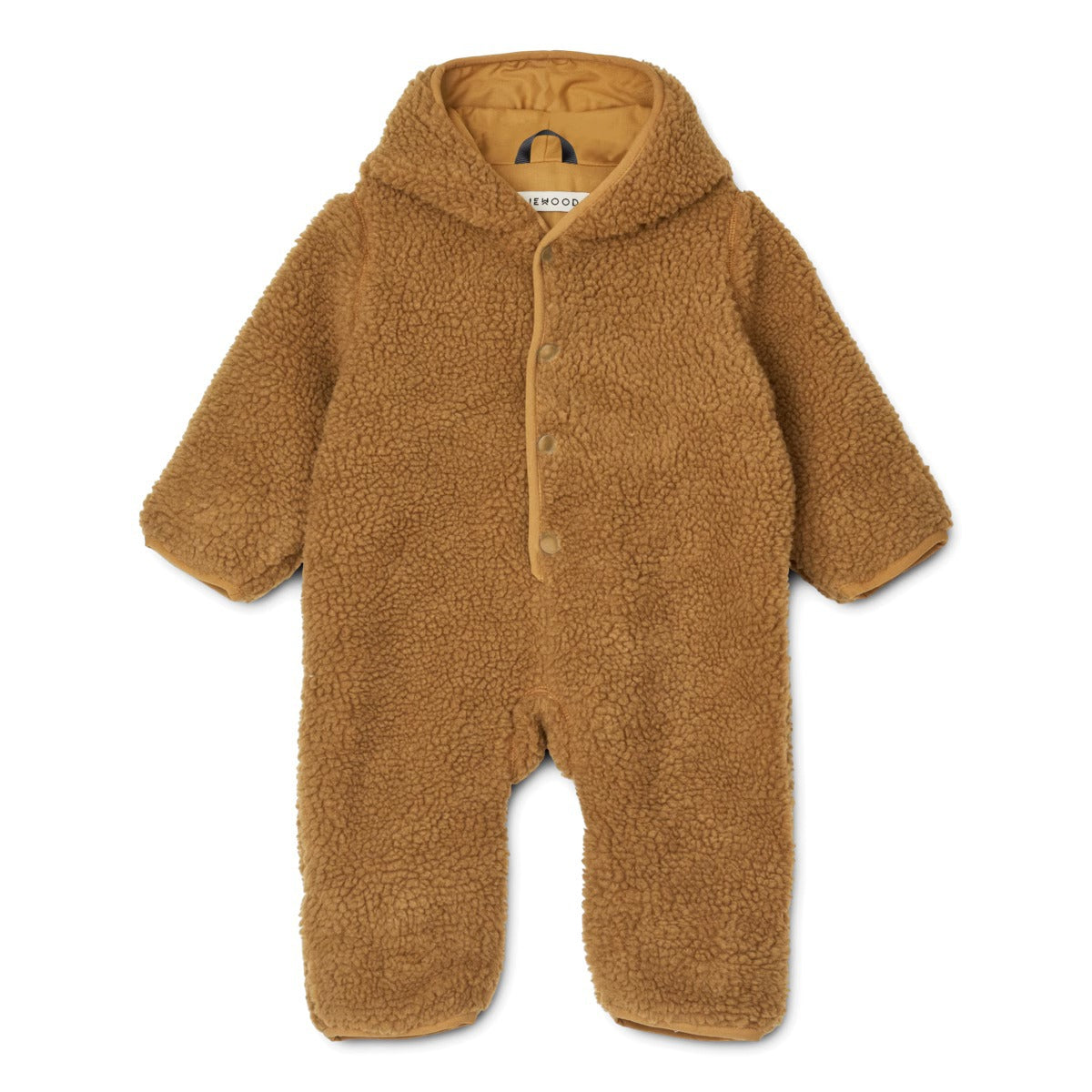 Autumn And Winter Newborn Baby Polar Fleece Hooded Jumpsuit Outing Wear