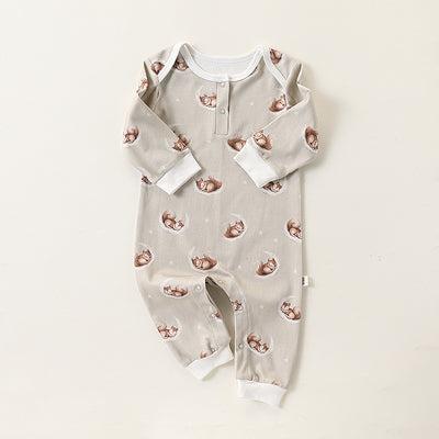 Baby Jumpsuit Pure Cotton Autumn Newborn Baby Clothes Long Sleeve Pajamas Newborn Men&#039;s And Women&#039;s Harper Climbing Clothes