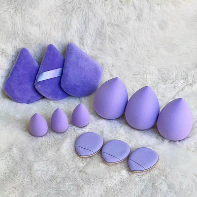 12 PCs Makeup Sponge Suit/dry Use. Wet Use, Loose Powder, Finger, Combination Suit