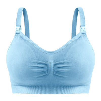 Adjustable Breastfeeding Bra With Open Buckle And No Steel Rings Underwear Pregnant Women Gather Non-sagging Breastfeeding Bra With Breast Pad