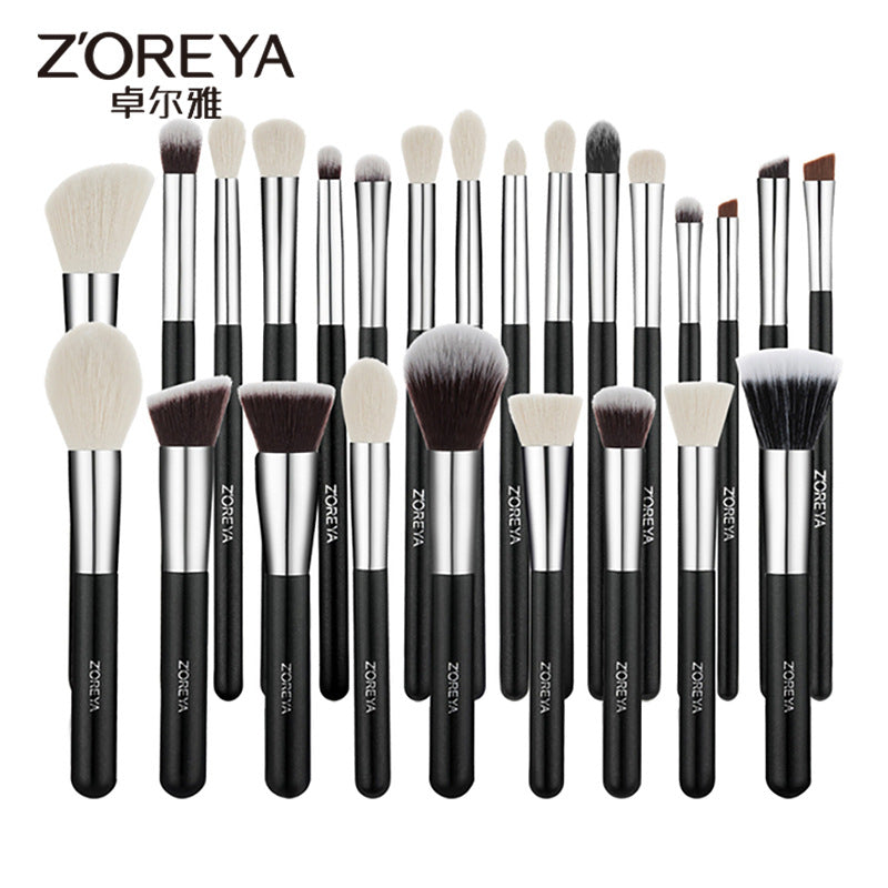 Zhuoerya New Cross-border Makeup Tools Beauty Set Eyeshadow Concealer Loose Powder Wholesale Wholesale 25 Makeup Brushes