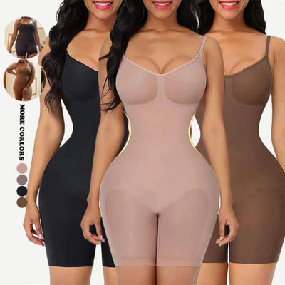 European And American Popular Plus Size Sexy Shapewear Hip Lifting Seamless Square Collar High Elastic Vest Jumpsuit Shaping Jumpsuit