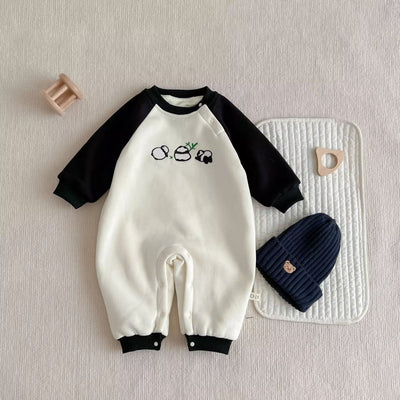 Autumn And Winter Thickened Double-Layer Warm Baby&#039;s Suit Men&#039;s And Women&#039;s Baby&#039;s Cotton Boneless Climbing Suit