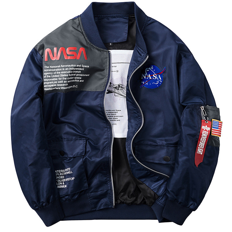 Bomber Jacket Men&#039;s Astronaut Work Jacket European And American Air Force One Jacket Men&#039;s Trendy