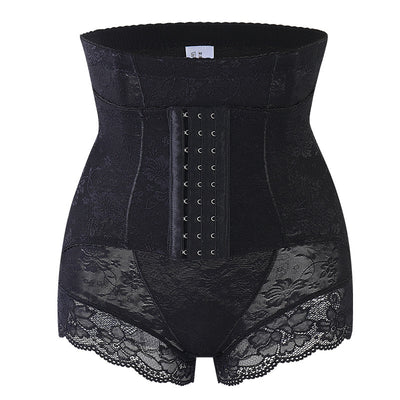 Cross-border European And American Lace Breasted High Waist Abdominal Pants Postpartum Large Size Hip Lift Off BodyShaper Body Pants Women