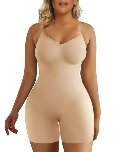 European And American Popular Plus Size Sexy Shapewear Hip Lifting Seamless Square Collar High Elastic Vest Jumpsuit Shaping Jumpsuit