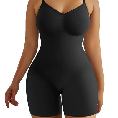 European And American Popular Plus Size Sexy Shapewear Hip Lifting Seamless Square Collar High Elastic Vest Jumpsuit Shaping Jumpsuit