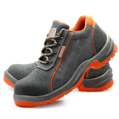 Summer Labor Protection Shoes PU Solid Bottom Breathable Anti-static Anti-smashing Anti-stab Work Shoes