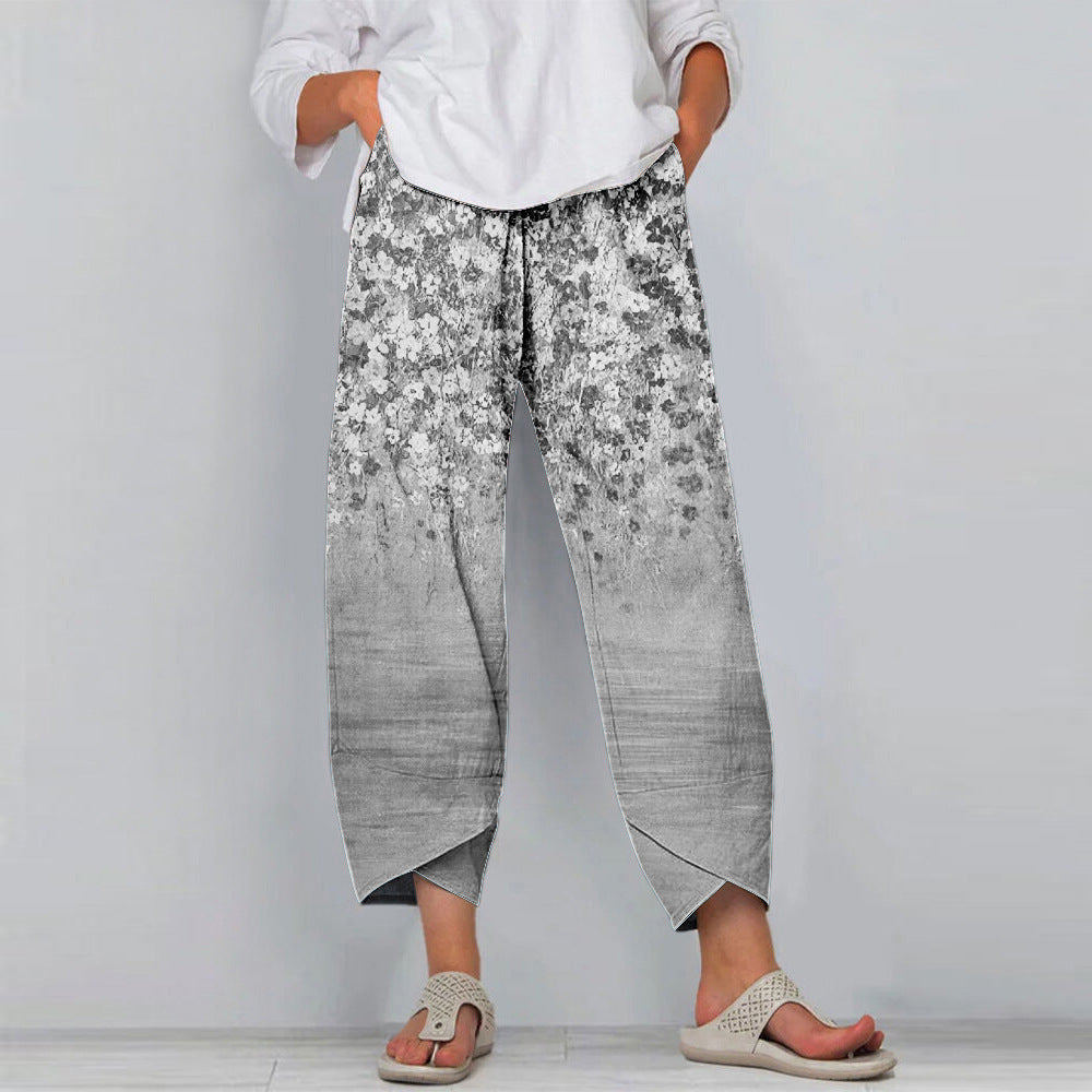 Cross-border Floral Casual Pants