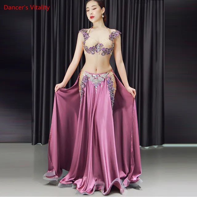 New 2pcs/set Belly Dance Costume Womens Belly Dancing Costume Sets Tribal Bollywood Costume Indian Dress Bellydance Dress