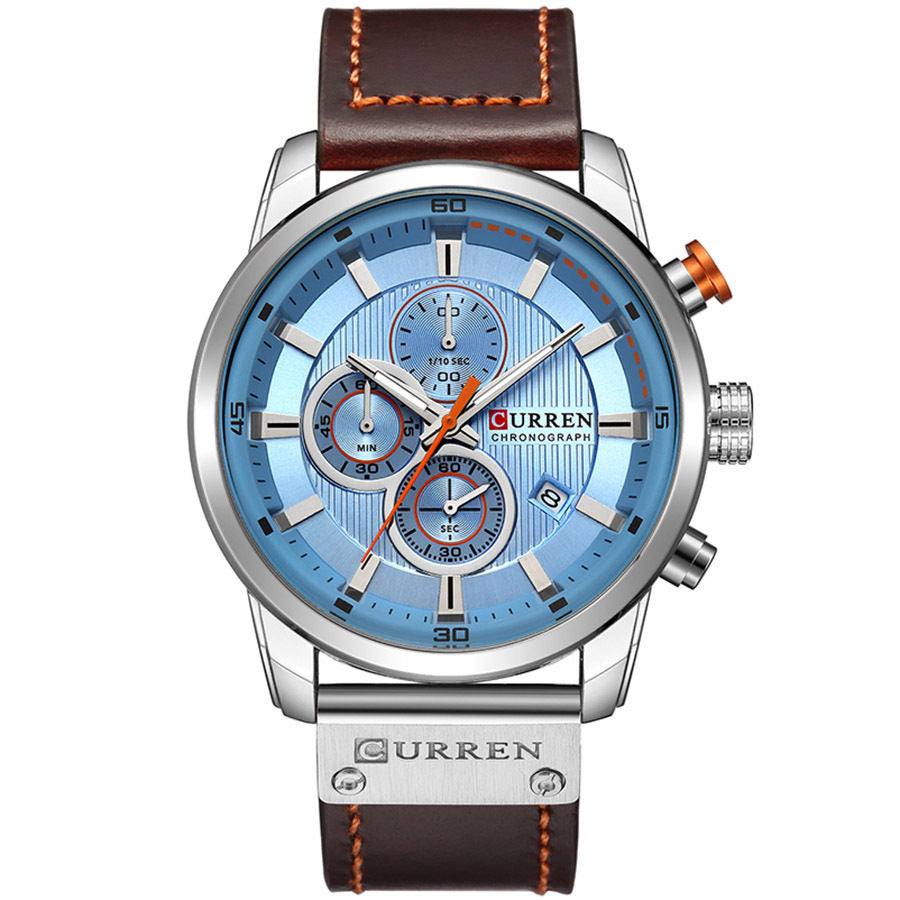 CURREN 8291 Casual Style Multi Function Quartz Watch Date Display Men Wrist Watch