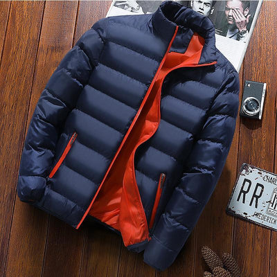 Men Winter cotton padded clothes Long Jacket Warm Coat par ka